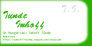 tunde imhoff business card